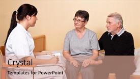  Presentation with patient and family centered - Colorful presentation theme enhanced with bereavement - support to family members backdrop and a coral colored foreground