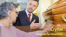  Presentation with weight loss woman showing - Presentation design enhanced with bereavement - undertaker showing a woman background and a tawny brown colored foreground