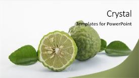  Presentation with thailand food - Amazing slide deck having bergamot kaffir lime leaves herb fresh ingredient food asian thailand white background backdrop and a white colored foreground