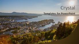  Presentation with height - Beautiful PPT layouts featuring bergen-is-a-city backdrop and a light blue colored foreground