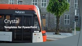  Presentation with best award - Amazing presentation theme having bergen-light-rail-bybanen backdrop and a tawny brown colored foreground