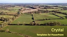  Presentation with winter farm - Beautiful PPT theme featuring berkshire uk rural countryside farm backdrop and a tawny brown colored foreground