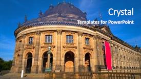  Presentation with museum - PPT layouts with berlin bode museum dome background and a teal colored foreground