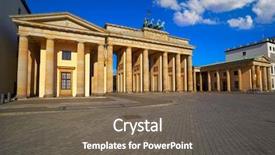  Presentation with shenandoah north gate - Slide deck featuring berlin brandenburg gate brandenburger tor background and a  colored foreground