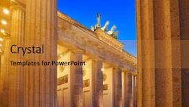  Presentation with sunset - Audience pleasing slide deck consisting of berlin brandenburg gate brandenburger tor backdrop and a  colored foreground