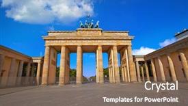  Presentation with shenandoah north gate - PPT theme featuring berlin brandenburg gate brandenburger tor background and a  colored foreground