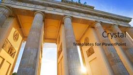  Presentation with tor terms of reference acronym - Cool new PPT layouts with berlin brandenburg gate brandenburger tor backdrop and a  colored foreground