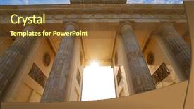  Presentation with shenandoah north gate - PPT theme with berlin brandenburg gate brandenburger tor background and a  colored foreground