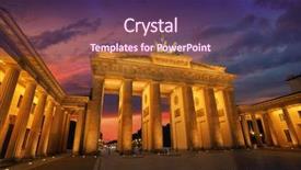  Presentation with shenandoah north gate - Audience pleasing PPT theme consisting of berlin brandenburg gate brandenburger tor backdrop and a violet colored foreground