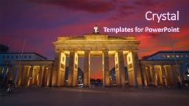  Presentation with school gate - Amazing slide set having berlin brandenburg gate brandenburger tor backdrop and a  colored foreground