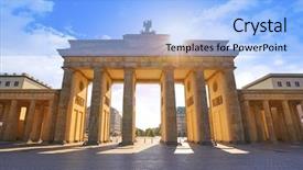  Presentation with history - Cool new theme with berlin brandenburg gate brandenburger tor backdrop and a light blue colored foreground