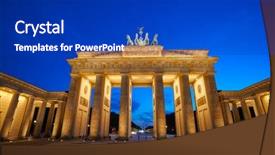  Presentation with shenandoah north gate - Beautiful slides featuring berlin brandenburg gate brandenburger tor backdrop and a royal blue colored foreground