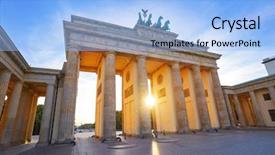  Presentation with tor terms of reference acronym - Theme enhanced with berlin brandenburg gate brandenburger tor background and a light blue colored foreground
