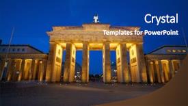  Presentation with shenandoah north gate - Slide set having berlin brandenburg gate brandenburger tor background and a  colored foreground