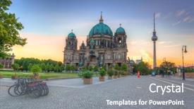  Presentation with sunrise - Beautiful presentation theme featuring berlin cathedral berliner dom backdrop and a  colored foreground