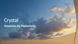  Presentation with town hall sky scrappers - Slides featuring berlin city in the evening background and a  colored foreground