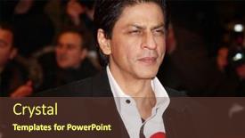  Presentation with actor - Slide set with berlin-february-12-actor-shahrukh background and a tawny brown colored foreground