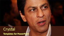  Presentation with actor - PPT theme consisting of berlin-february-12-actor-shahrukh background and a tawny brown colored foreground