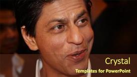  Presentation with actor - Cool new PPT layouts with berlin-february-12-actor-shahrukh backdrop and a tawny brown colored foreground