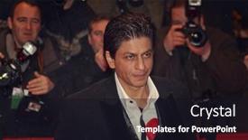  Presentation with actor - Cool new PPT theme with berlin-february-12-actor-shahrukh backdrop and a wine colored foreground