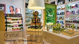  Presentation with personal care products - Beautiful slide deck featuring berlin-germany-circa-september-2019 backdrop and a coral colored foreground