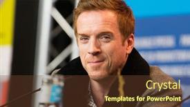  Presentation with actor - Slide set featuring berlin-germany-february-06-actor background and a tawny brown colored foreground