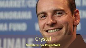  Presentation with actor - Beautiful presentation theme featuring berlin-germany-february-15-actor backdrop and a tawny brown colored foreground