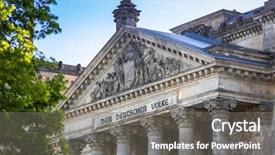  Presentation with german - Amazing presentation theme having berlin germany german parliament backdrop and a gray colored foreground