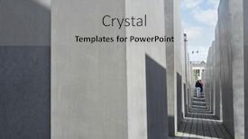  Presentation with memorial - Presentation theme consisting of berlin-germany-july-08-elderly background and a light gray colored foreground