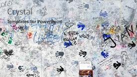  Presentation with berlin wall - Presentation theme having berlin-germany-july-31-2014 background and a light blue colored foreground