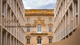  Presentation with forum - Beautiful PPT theme featuring berlin-germany-juny-13-2021 backdrop and a coral colored foreground