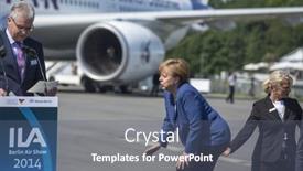  Presentation with aviation - Theme having berlin-germany-may-20-2014 background and a ocean colored foreground