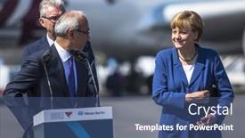  Presentation with aviation - Theme enhanced with berlin-germany-may-20-2014 background and a ocean colored foreground