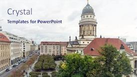  Presentation with october - Presentation theme consisting of berlin-germany-october-7-2016 background and a sky blue colored foreground