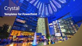  Presentation with financial center - PPT layouts enhanced with berlin-germany-september-20-2013 background and a  colored foreground