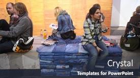  Presentation with tradeshow - Audience pleasing presentation consisting of hindu temple shri swaminarayan mandir backdrop and a light blue colored foreground