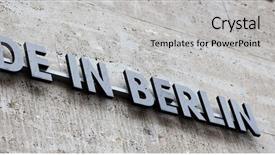  Presentation with berlin wall - Amazing slide deck having berlin on concrete wall backdrop and a  colored foreground