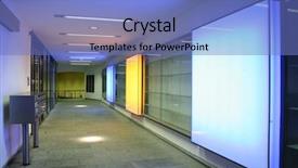  Presentation with light golden lights - Theme enhanced with berlin wall - lit up alleyway with square background and a teal colored foreground