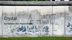  Presentation with graffiti - Slide set consisting of berlin wall memorial with graffiti background and a light gray colored foreground