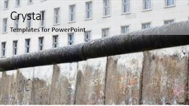  Presentation with berlin wall - Slide deck featuring berlin wall background and a light gray colored foreground