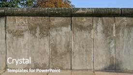  Presentation with berlin wall - Presentation design consisting of berlin wall background and a gray colored foreground