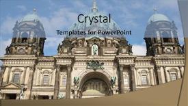  Presentation with museum - PPT layouts featuring berliner dom view located background and a light blue colored foreground