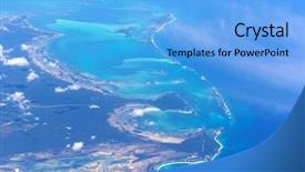  Presentation with atlantic - Audience pleasing theme consisting of bermuda - aerial view of bahama islands backdrop and a light blue colored foreground