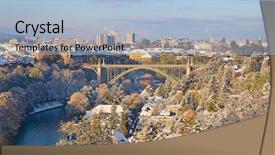  Presentation with snow storm city parks - Theme consisting of bern city covered with fresh background and a light blue colored foreground