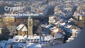  Presentation with snow storm city parks - Amazing presentation theme having bern city covered with fresh backdrop and a gray colored foreground