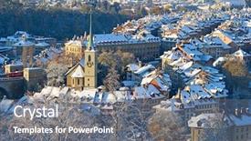  Presentation with city church - Presentation theme consisting of bern city covered with fresh background and a gray colored foreground