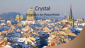  Presentation with snow - Beautiful presentation featuring portrait of an elderly couple holding hands close up backdrop and a tawny brown colored foreground.