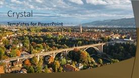  Presentation with switzerland - PPT theme consisting of bern-switzerland-city-view background and a light blue colored foreground