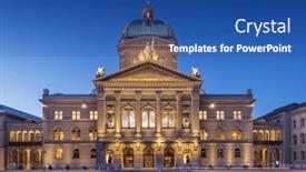  Presentation with switzerland - Presentation theme having bern-switzerland-with-the-federal and a ocean colored foreground