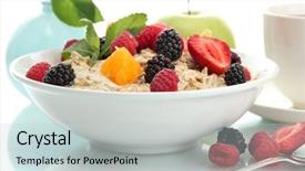  Presentation with tea tasting - Theme having berries and cup of tea background and a lemonade colored foreground